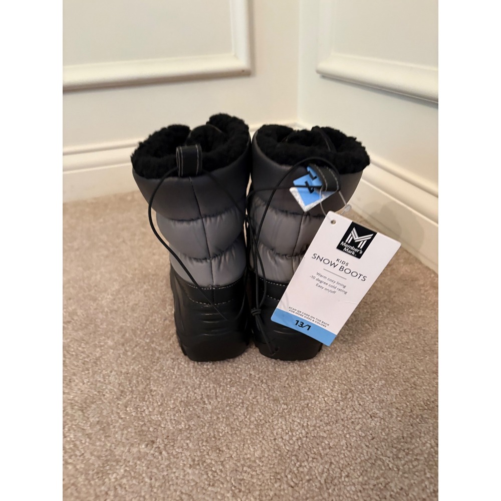 Member's Mark Kids Snow Boots Black Ombre Size 13/1 New -10 Degree Cold Rating - Picture 4 of 7